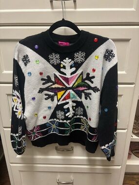 QUEEN OF SPARKLES Snowflake Sweater